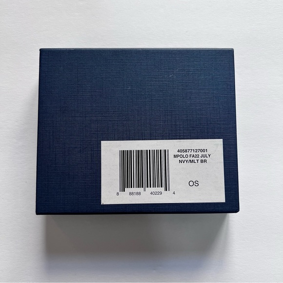 NWT Ralph Lauren Polo Bear Navy Blue Multi Bear Leather Bifold Wallet MSRP$125 - Picture 16 of 16